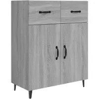 vidaXL Sideboard Gris Sonoma 69,5x34x90 cm Matériau dérivé du bois