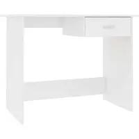 vidaXL Bureau Blanc 100 x 50 x 76 cm Bois d'ingénierie