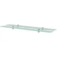 vidaXL Étagères murales 2 pcs Verre 100 x 10 cm 8 mm