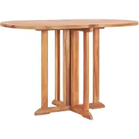 vidaXL Papillon Table de jardin pliante 120x70x75cm teck massif