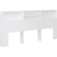 vidaXL Tête de lit avec étagères blanc 220x19x103,5 cm