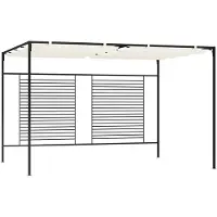 vidaXL Pavillon avec toit extensible 3x4x2,3 m Blanc crème 180 g/m
