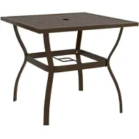vidaXL Table de jardin marron 81,5x81,5x72 cm Acier