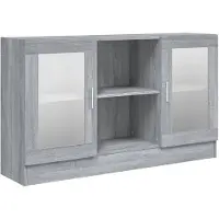 vidaXL Armoire vitrine Gris Sonoma 120x30,5x70 cm Bois composite