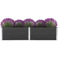 vidaXL Parterre surélevé de jardin 250 x 100 x 54 cm WPC Gris
