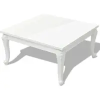 vidaXL Table basse 80x80x42 cm blanc brillant