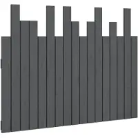 vidaXL Tête de lit murale Gris 108x3x80 cm Pin massif