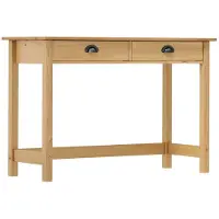 vidaXL Table console Hill Range avec 2 tiroirs 110x45x74 cm Pin solide