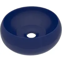 vidaXL Lavabo ond Mat Bleu foncé 40x15 cm Céramique