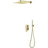 vidaXL Duschsystem Edelstahl 201 Gold -Coloured