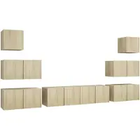 vidaXL Ensemble d'armoires TV 8 pièces en bois composite chêne Sonoma