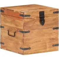 vidaXL Coffre 40x40x40 cm en bois massif d'acacia