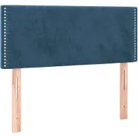 vidaXL Tête de lit bleu foncé 100x5x78/88 cm velours