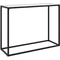 vidaXL Table console Blanc 100x35x75 cm Verre trempé