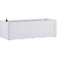 vidaXL Lit surélevé de jardin et système d'arrosage Blanc 100x43x33 cm