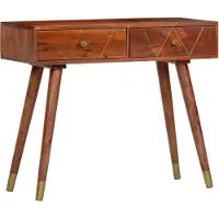 vidaXL Table console 90x35x76 cm Bois d'acacia massif