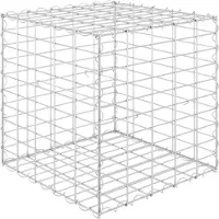 vidaXL Gabion cube haut fil d'acier 50x50x50 cm