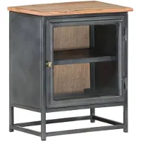 vidaXL Table de chevet Gris 40x30x50 cm Bois d'acacia massif