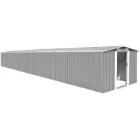 vidaXL Abri de jardin Gris 257x990x181 cm Acier galvanisé