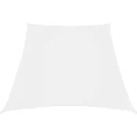 vidaXL Voile d'ombrage Oxford-Tissu Trapézoïdal 3/5x4 m Blanc