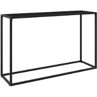vidaXL Table console Noir 120x35x75 cm Verre trempé