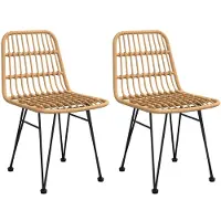 vidaXL Chaises de jardin 2 pcs. 48x62x84 cm rotin PE
