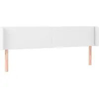 vidaXL Tête de lit avec oreilles blanc 163x16x78/88 cm similicuir