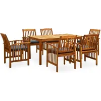 vidaXL 7-tlg. Groupe de jardinage avec baissière Massivholz Akazie