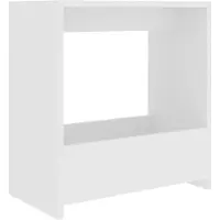 vidaXL Table d'appoint blanc 50x26x50 cm bois d'ingénierie