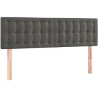 vidaXL Têtes de lit 2 pcs. Gris foncé 72x5x78/88 cm velours