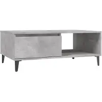 vidaXL Table basse gris béton 90x60x35 cm Bois composite