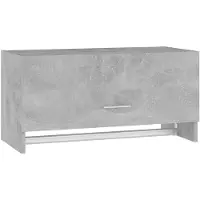 vidaXL Armoire gris béton 70x32,5x35cm Bois composite