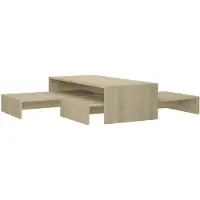 vidaXL Ensemble de tables gigognes en chêne Sonoma 100x100x26,5 cm Bois composite