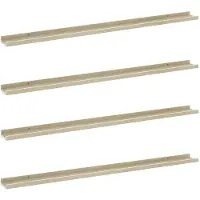 vidaXL Étagères murales 4 pcs blanc et chêne sonoma 115x9x3 cm