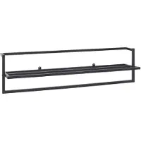 vidaXL Porte-serviettes Noir 95x25x22 cm Fer