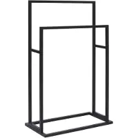 vidaXL Porte-serviettes sur pied Noir 48x24x78,5 cm Fer