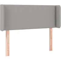 vidaXL Tête de lit avec oreilles gris clair 93x16x78/88 cm Tissu