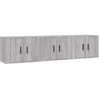 vidaXL Armoires murales TV 3 pcs. Gris Sonoma 57x34,5x40 cm