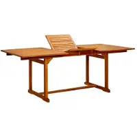 vidaXL Table de jardin (150-200)x100x75 cm en bois massif d'acacia