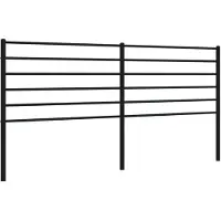 vidaXL Tête de lit de rechange en métal noir 200 cm
