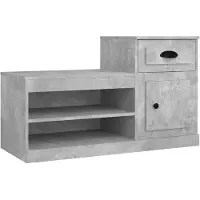 vidaXL Armoire à chaussures gris béton 100x42x60 cm bois d'ingénierie