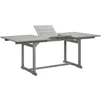 vidaXL Table de jardin (150-200)x100x75 cm en bois massif d'acacia