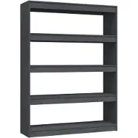 vidaXL Bibliothèque/Séparateur de pièce Gris 100x30x135,5cm Pin massif
