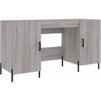 vidaXL Bureau Gris Sonoma 140x50x75 cm Bois composite