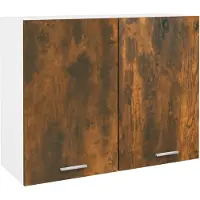 vidaXL Armoire suspendue "Lyon" Chêne fumé 80 x 31 x 60 cm Bois d'ingénierie