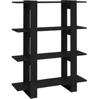 vidaXL Bibliothèque/Séparateur de pièce Noir 100x30x123,5 cm