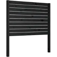 vidaXL Tête de lit noir 81x4x100 cm pin massif