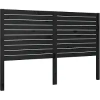 vidaXL Tête de lit noir 156x4x100 cm pin massif