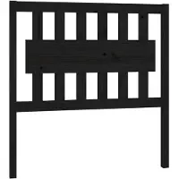vidaXL Tête de lit noire 95,5x4x100 cm pin massif