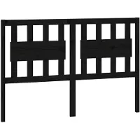 vidaXL Tête de lit noir 145,5x4x100 cm pin massif